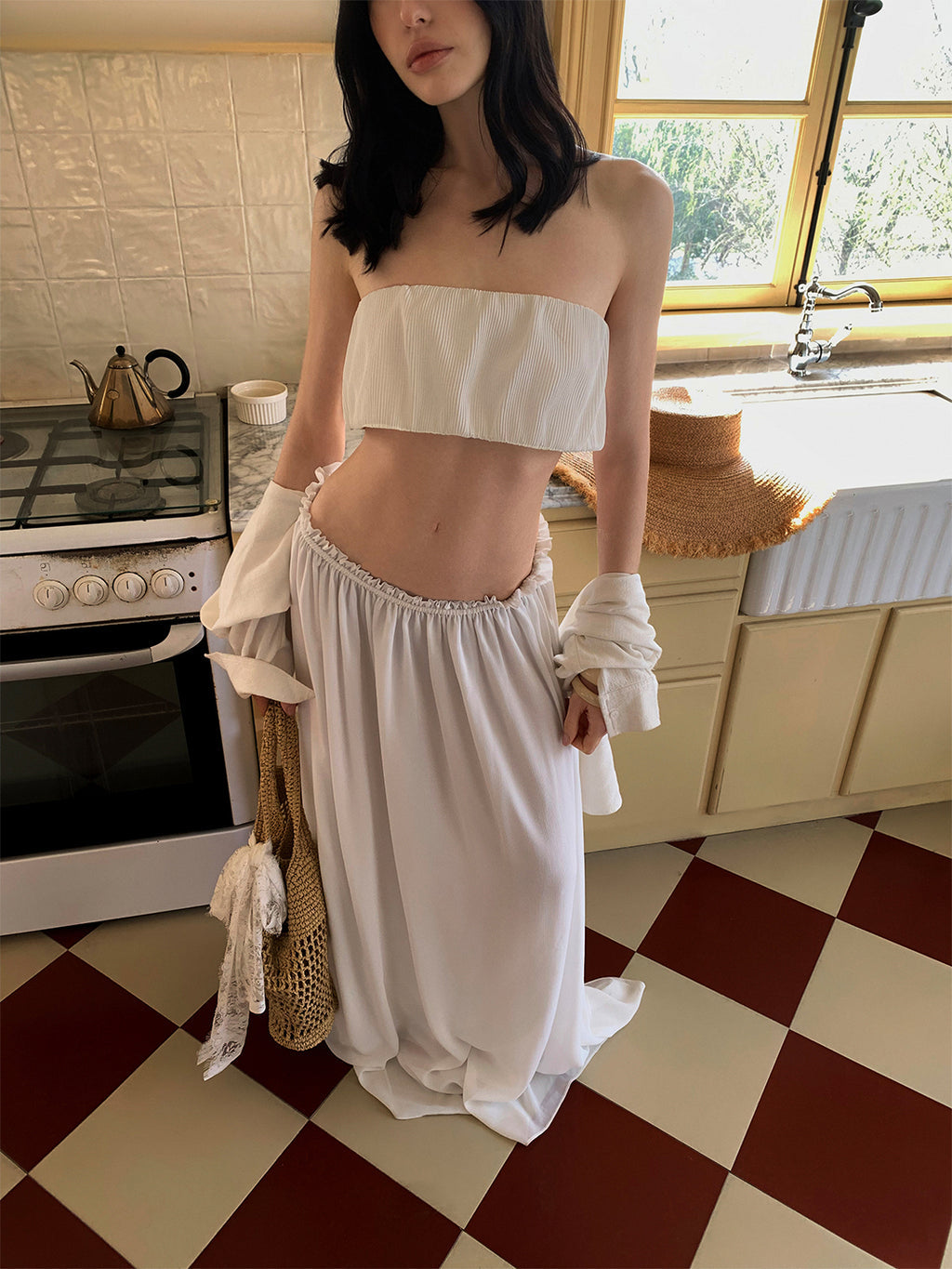 Strapless Skirt Suit